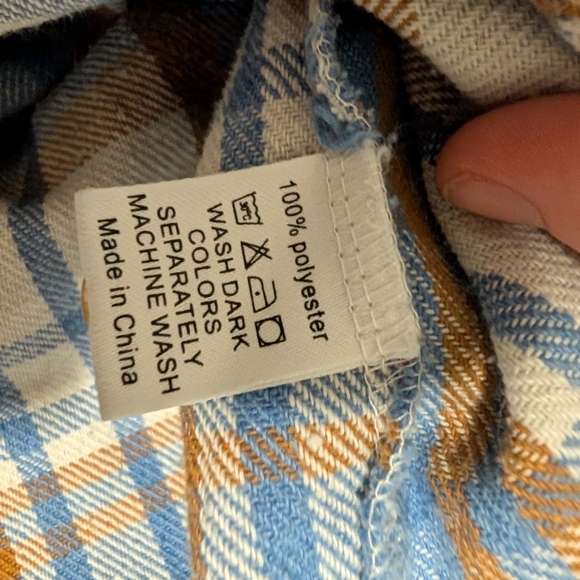 Plaid Button Down Shirt - Blue and Brown - Picture 8 of 9